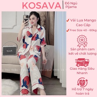 Đồ ngủ nữ pijama mặc nhà cánh dơi chất liệu mango cap cấp KOSAVA