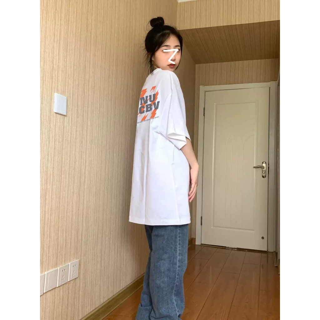 RDGF Shopee Mall Áo Thun Nữ Tay Ngắn Dáng Rộng Phong Cách Âu Mỹ Thời Trang Cá Tính