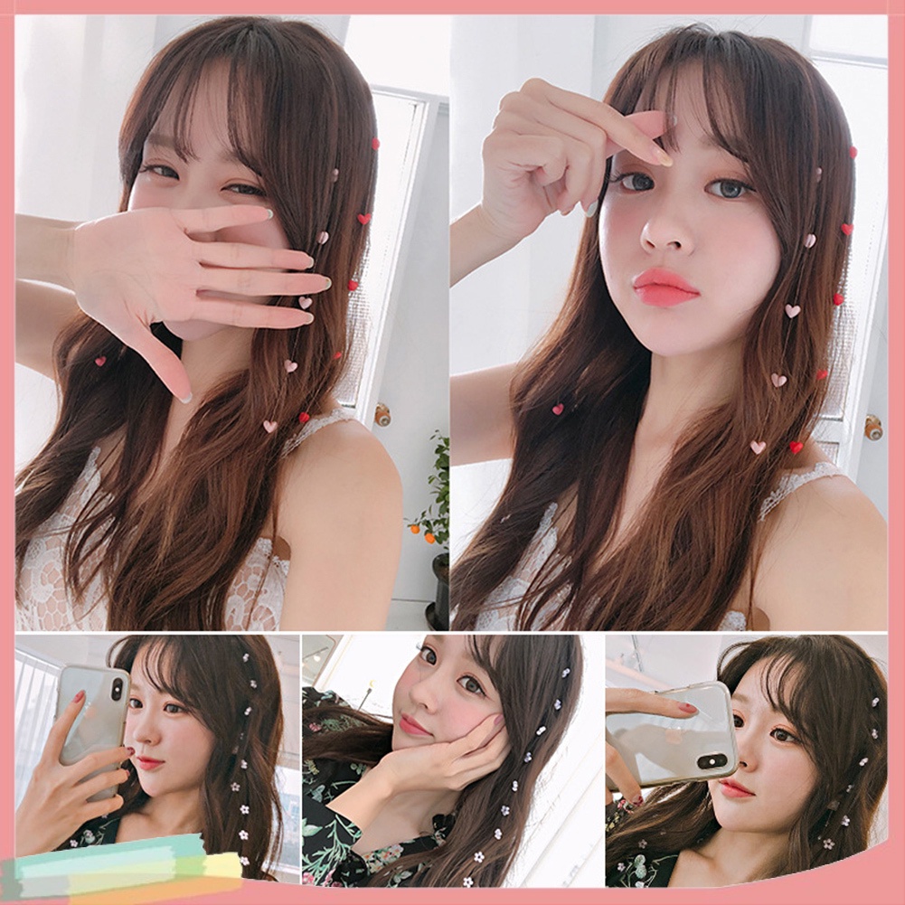 Kẹp tóc hình trái tim/bông hoa xinh xắn thời trang cho nữ