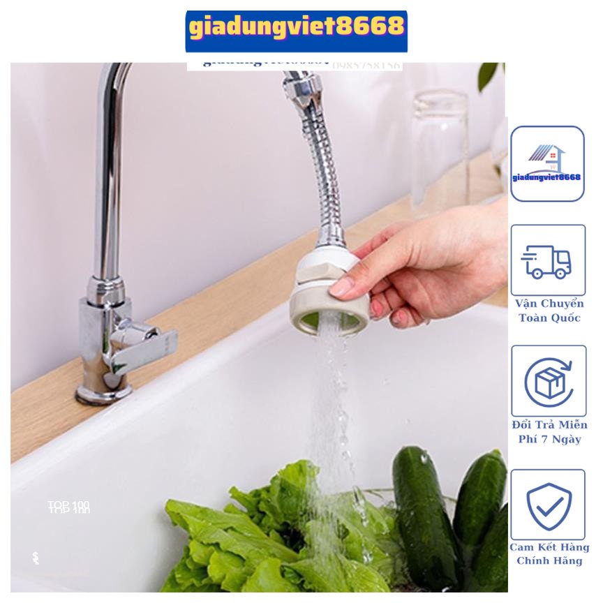 Đầu Vòi Xịt Tăng Áp,ĐẦU VÒI TĂNG ÁP ĐIỀU HƯỚNG XOAY 360 ĐỘ VỚI 3 CHẾ ĐỘ CHẢ