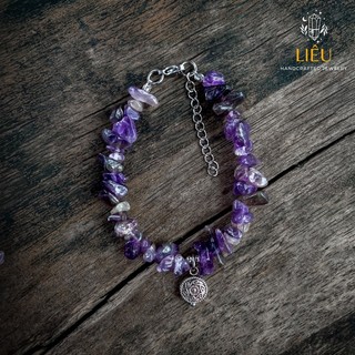 Vòng tay Amethyst thô