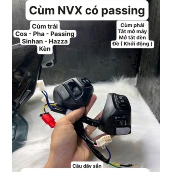 Cùm NVX  mod sẳn dây cho Ex 2006-2010 .