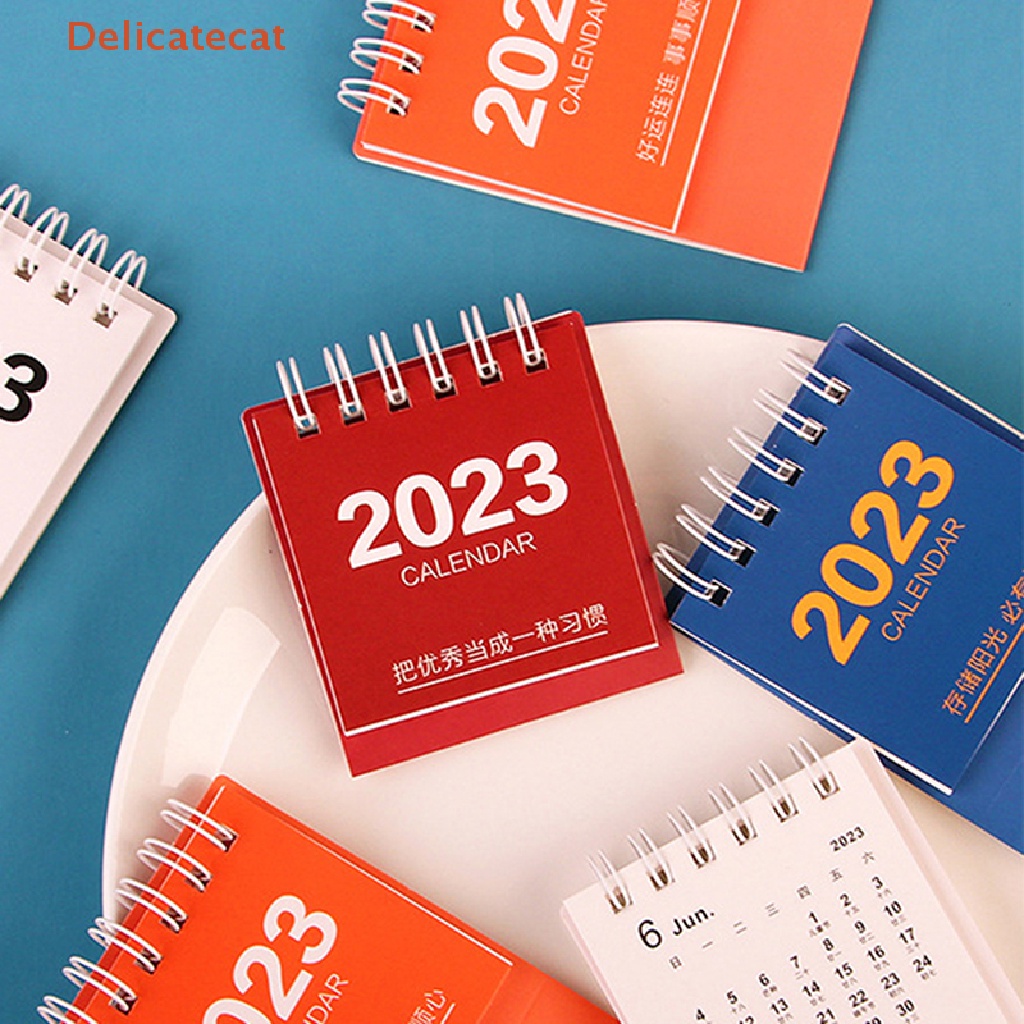 [Tinh Tế] Lịch Để Bàn 2023 Mini Màu Trơn Đơn Giản Retro Dùng Lên Kế Hoạch Hàng Ngày