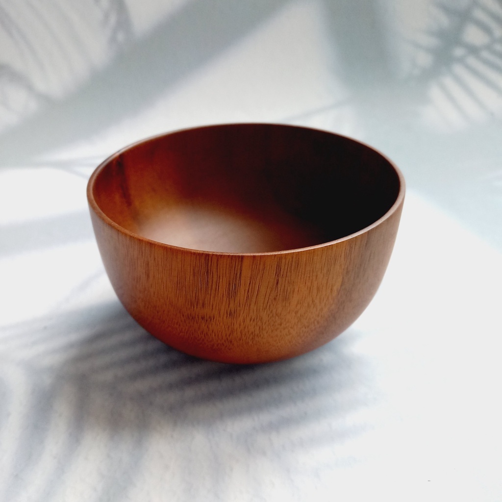 Bát Gỗ Keo Nhỏ Màu Cam Nguyên Khối 10x5cm Đựng Súp, Canh, An Toàn Cho Sức Khỏe, Decor Trang Trí Chụp Ảnh Của Vitrapro