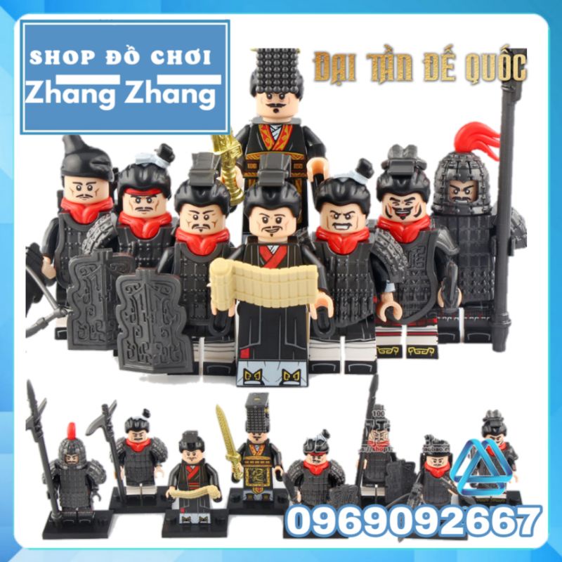 Đồ chơi Xếp hình Đại quân Đại Tần của Tần Thủy Hoàng Xuân thu chiến quốc Minifigures Koruit KT1088