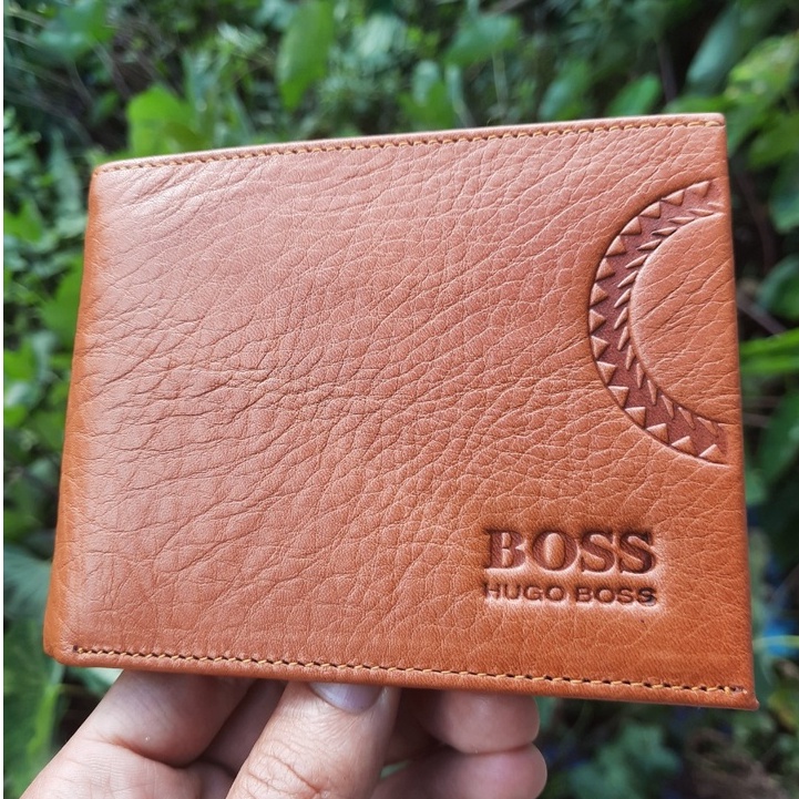 Ví Nam Da Bò Dáng Ngang Cao Cấp Hugo Boss, Bóp Da Nam Cao Cấp Kèm Hộp