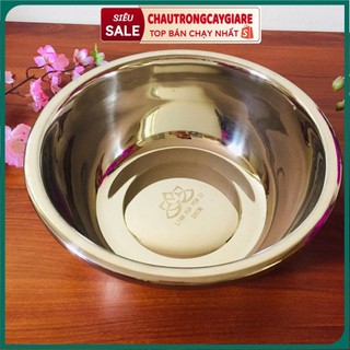 Thau, rổ, chậu INOX không gỉ ướp thịt, đựng rau đa năng an toàn vệ sinh cho nhà bếp nhiều cỡ, giá rẻ