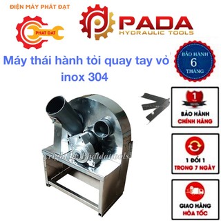Máy thái hành,tỏi, sung xả ớt quay tay- inox 304