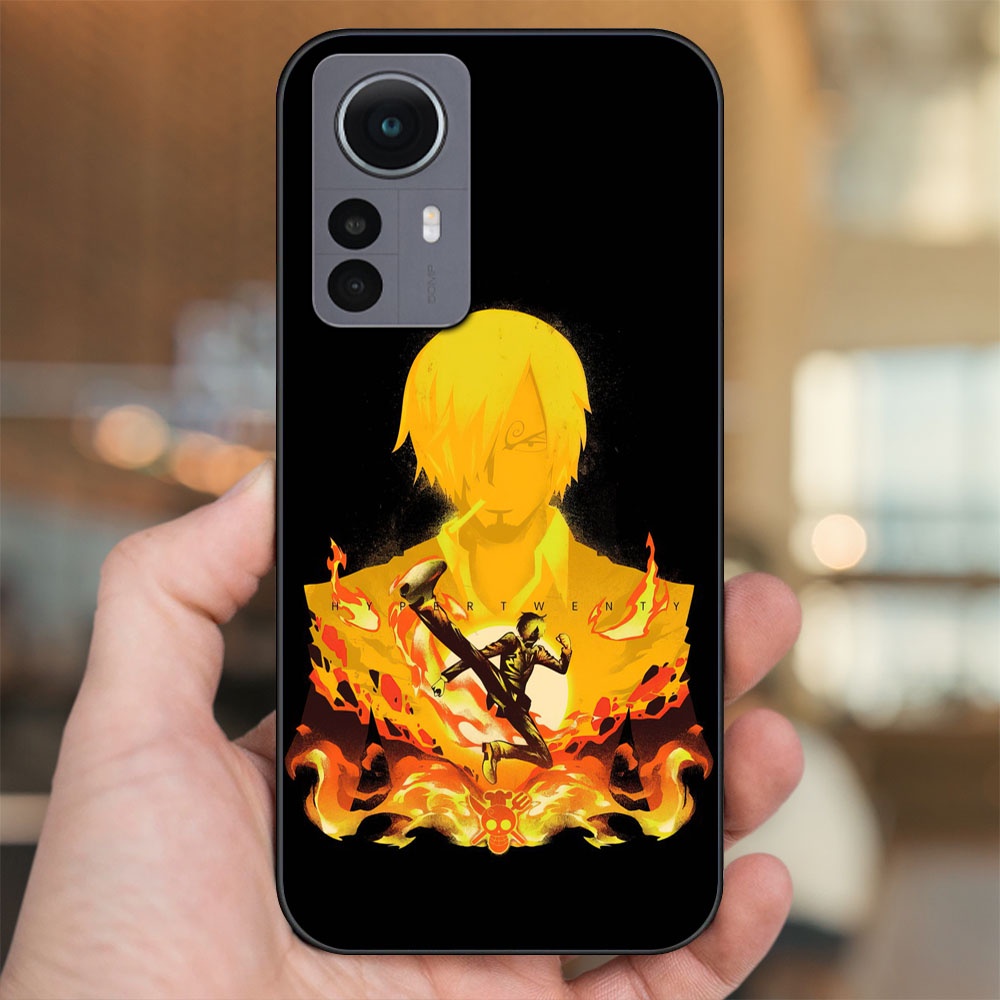 Ốp lưng Xiaomi 12 viền đen in hình Sanji One Piece Đảo Hải Tặc