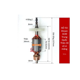 Rô to khoan 1630 tr quốc thân 34, ruột khoan makita 1630 1630 trung quốc.