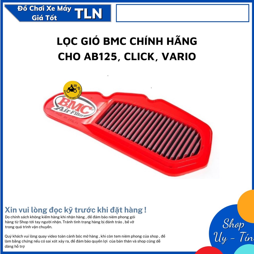 LỌC GIÓ BMC CHÍNH HÃNG CHO AB125, CLICK, VARIO