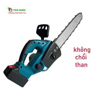 Máy cưa xích chạy pin K-Max không chổi than lam xích 12inch Châm Nhớt Tự Động ( Màu Xanh )