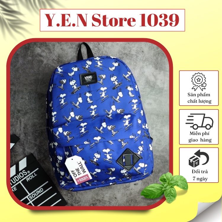 Balo vans, balo đi học Peanuts Old Skool Backpack (2) – Blue