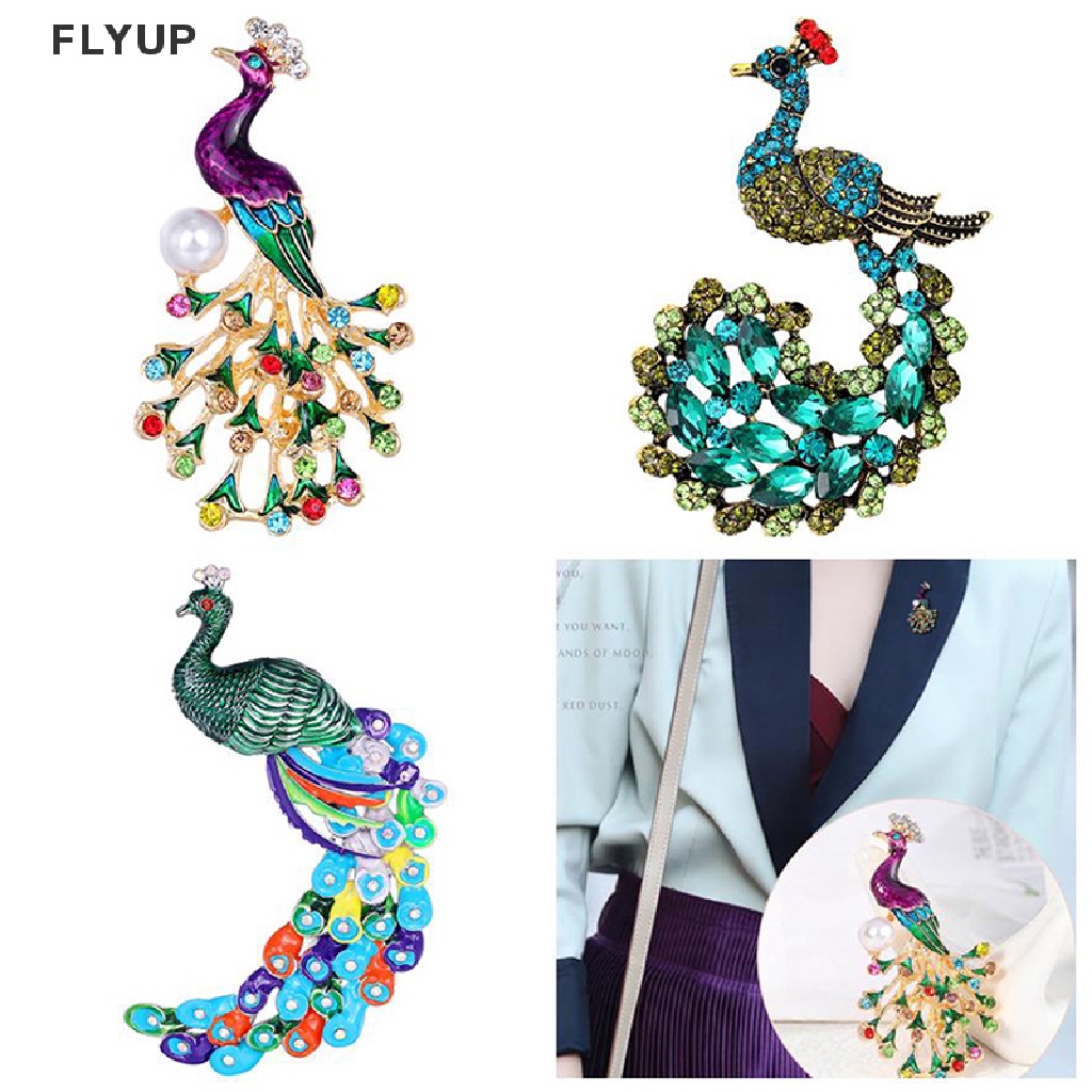Ghim Cài Áo Hình Động Vật Đính Đá Pha Lê Phong Cách Vintage
