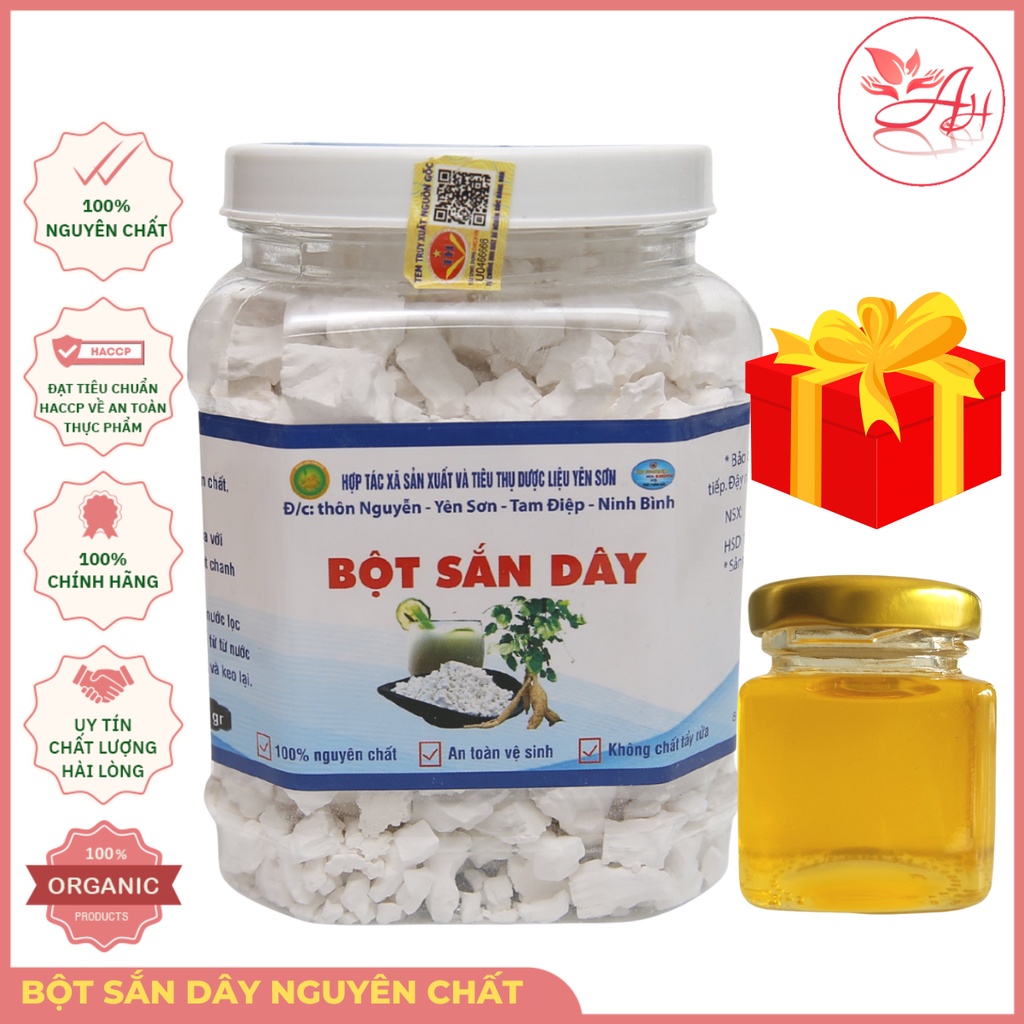 Bột sắn dây nguyên chất có chứng nhận An Toàn Thực Phẩm 500gr Đạt Tiêu Chuẩn ISO 22000:2018