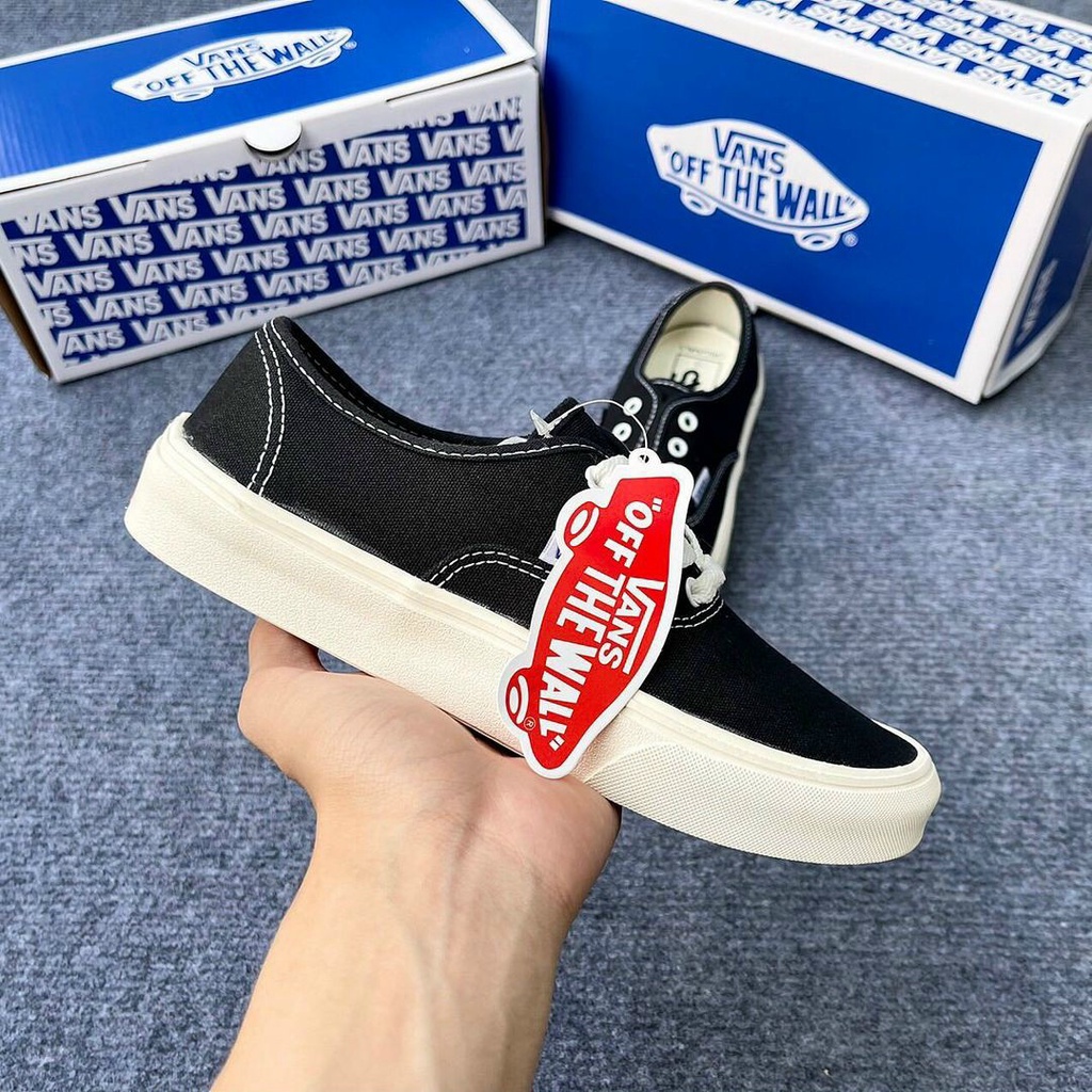 Vans 4 Lỗ Đen Nam Nữ, Size 36 đến 43, Mẫu Ít Dây Dễ Mang