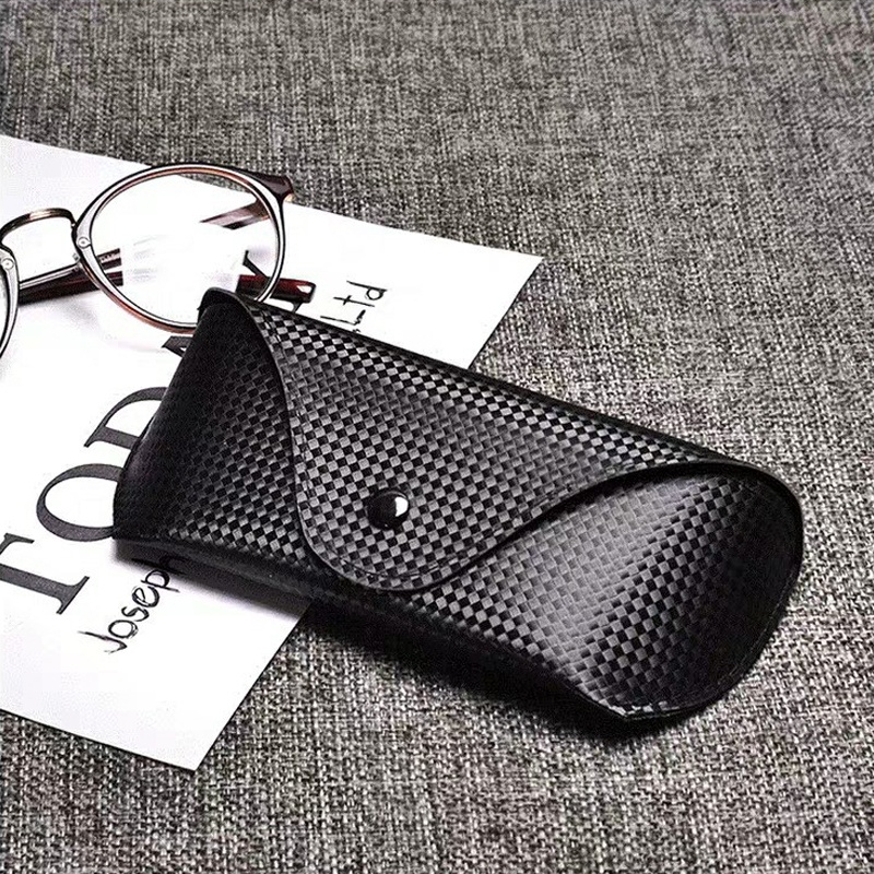 Túi Da PU Mềm Hình Tam Giác Đựng Mắt Kính 1 Cặp