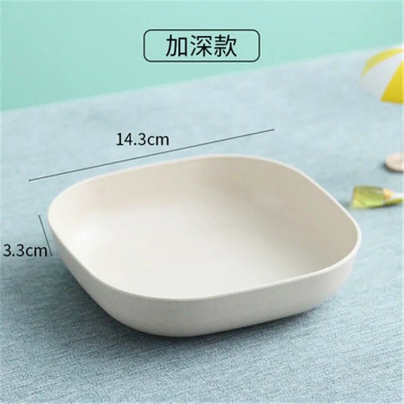 FREESHIP Đĩa nhựa lúa mạch vuông, đĩa đựng bánh kẹo, đĩa vuông nhỏ nhiều màu Hàng cao cấp