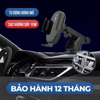 Giá đỡ điện thoại ô tô cao cấp UHERO GDDT03 không dây, sạc nhanh 15W cảm ứng tự động kẹp, mở gắn trên taplo
