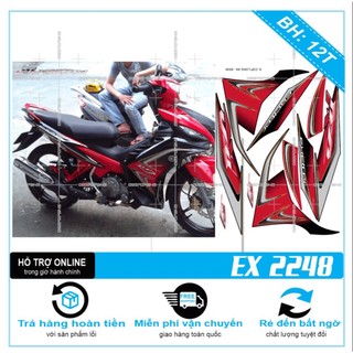 TEM RỜI EXCITER 2011 ZIN ĐỎ ĐEN - THU DECAL