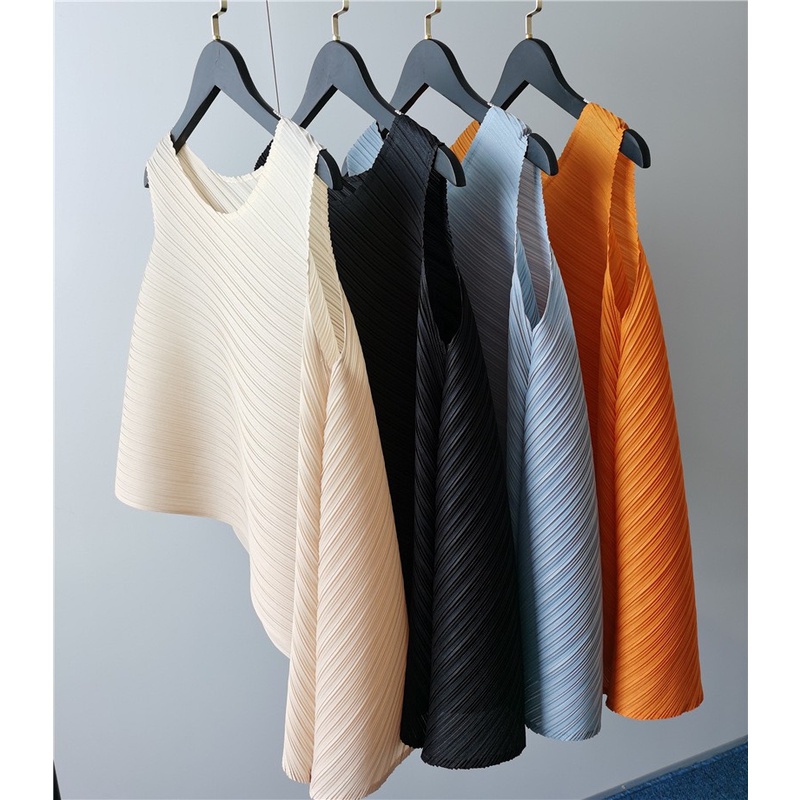 (HÀNG SẴN)  Áo thun lò xo cọc tay vạt xéo, Áo sát nách form rộng thoáng mát, freesize co giãn nhiều