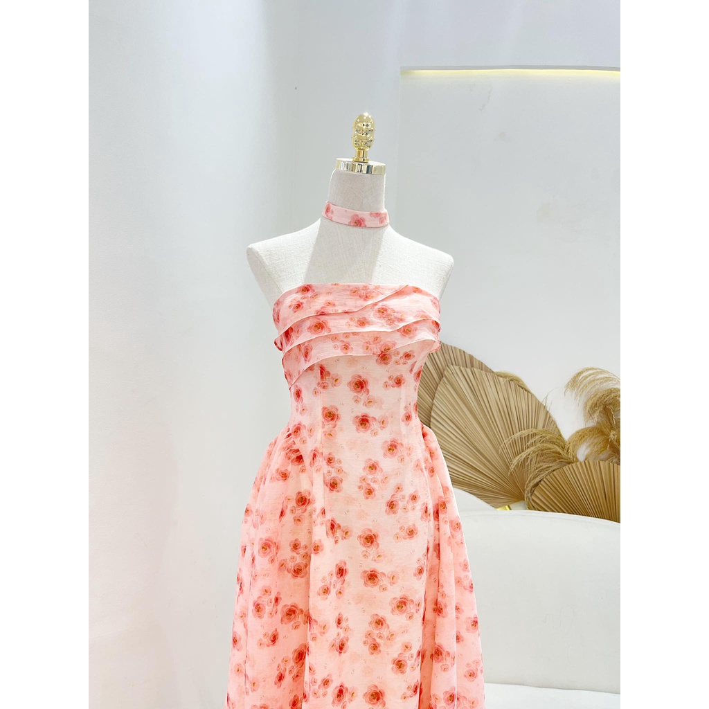 TIELA váy hoạ tiết hoa tùng xoè-Eira Dress