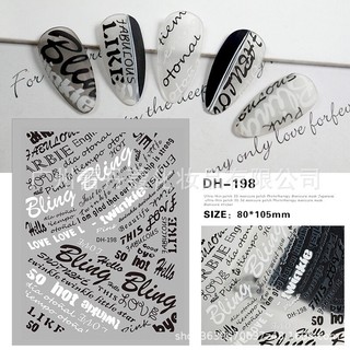 Sticker & Decal dán móng tay chữ 3