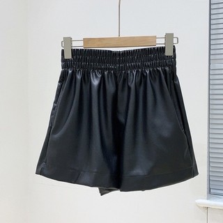 Quần short da cạp chun