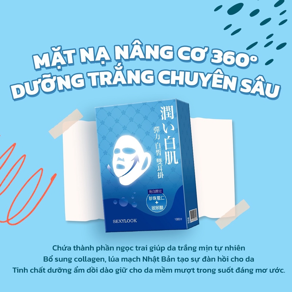 10 Miếng Mặt Nạ Nâng Cơ 360º Sexylook Ultra Whitening Duo Lifting Mask 30ml