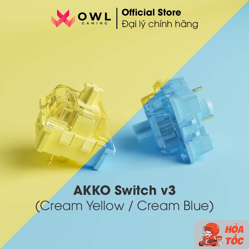 Bộ switch AKKO v3 (Cream Yellow / Cream Blue) - 45 switch/hộp