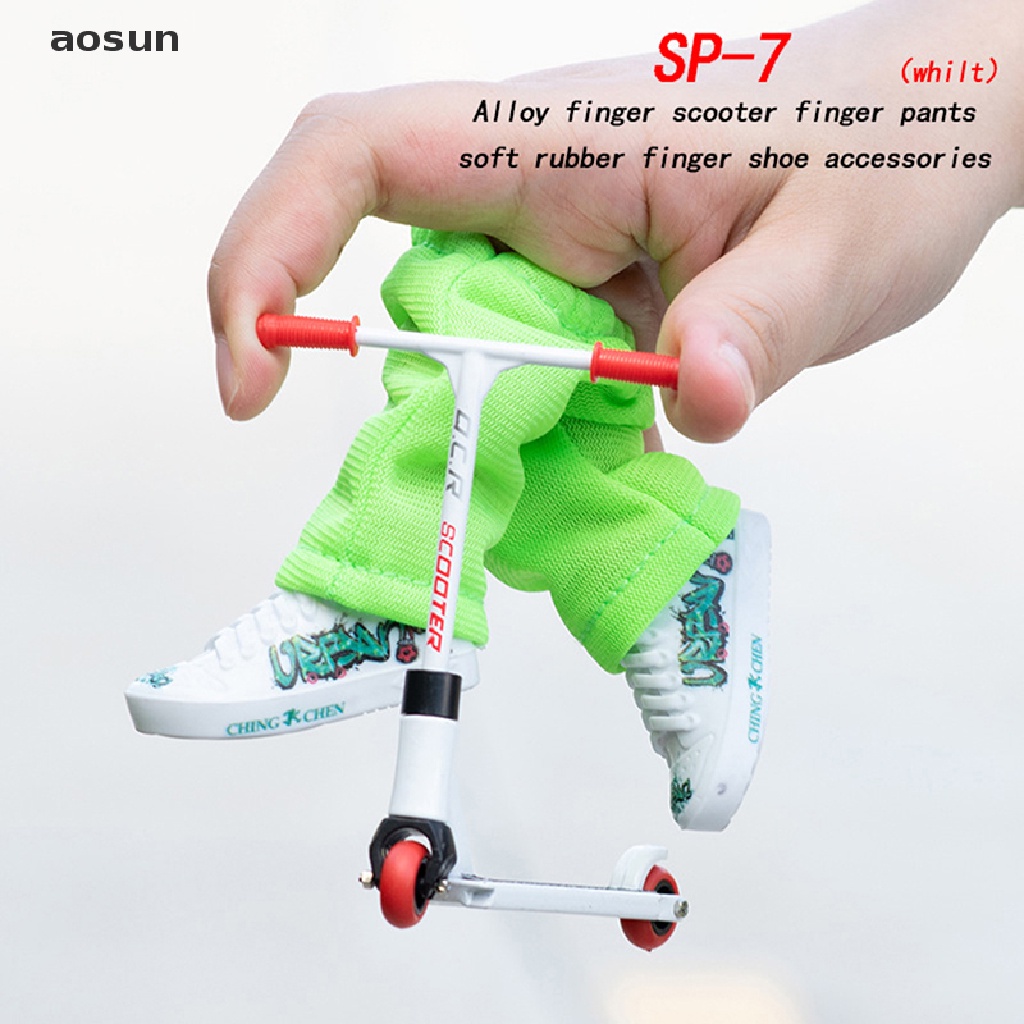 Aosun Bộ Ván Trượt Ngón Tay Mini Kèm Quần Và Giày Đồ Chơi Quà Tặng EN