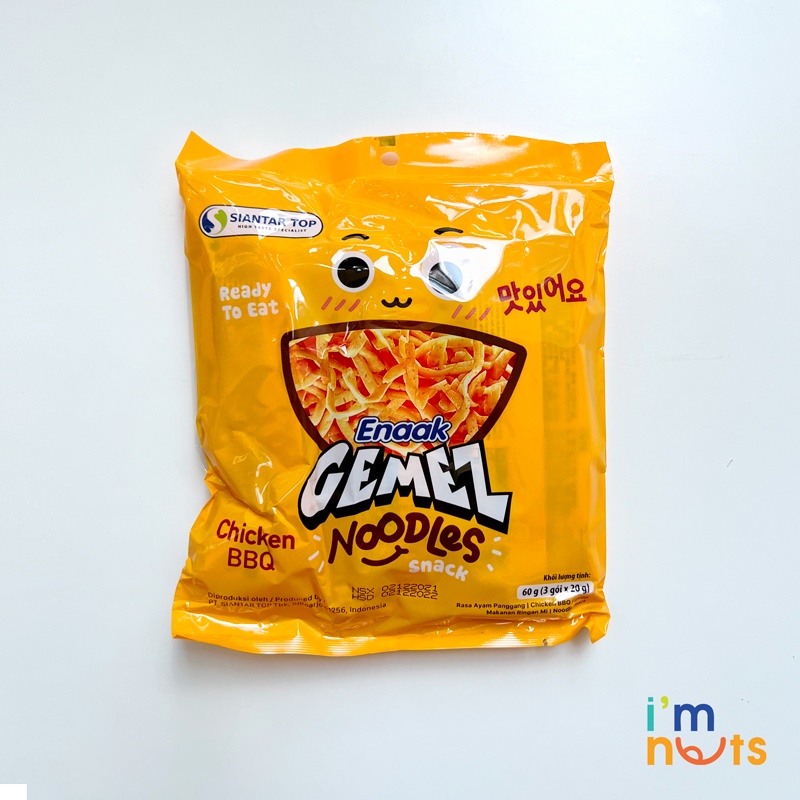 Snack mì trẻ em Enaak Gemez Indonesia vị gà BBQ túi 3 gói