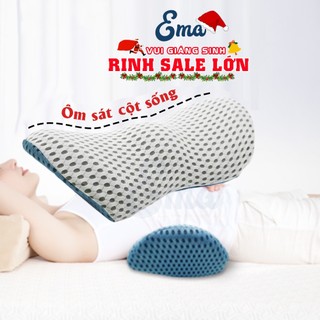 Gối kê lưng Ema chống đau mỏi thắt lưng cho người thoát vị đĩa đệm, bà bầu, người cao tuổi