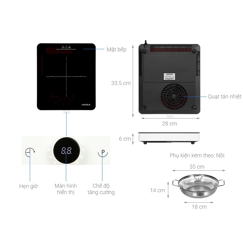 Bếp điện từ đơn Hafele HSI-21FW