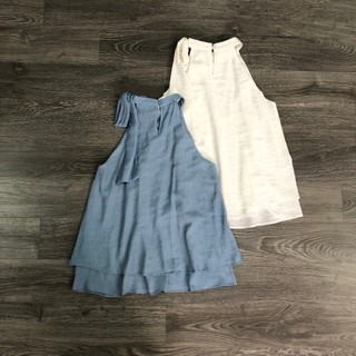 Áo H@BBS yếm tơ cổ cột nơ 2M
