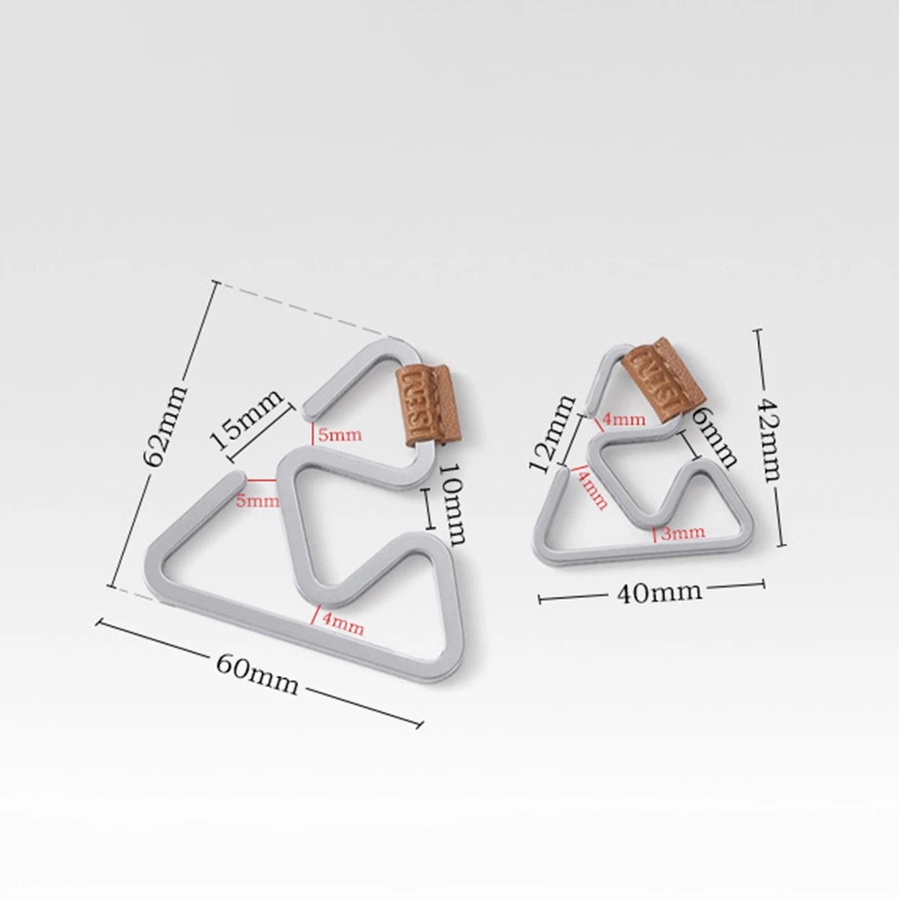 1 Móc Treo Hình Tam Giác Bằng Thép Không Gỉ Siêu Nhẹ Đa Năng Tiện Dụng Mang Theo Du Lịch Dã Ngoại