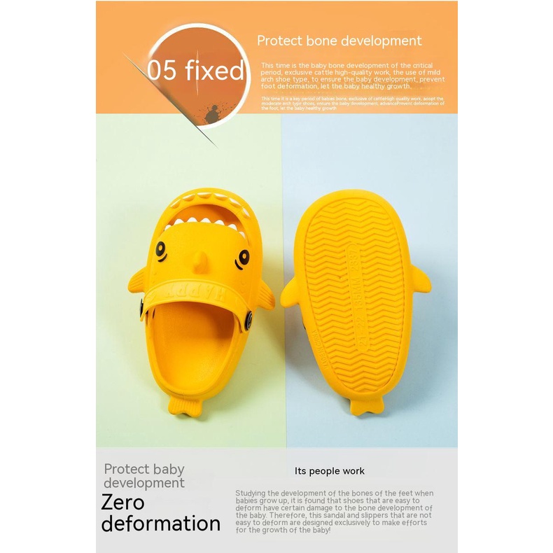 [Hàng Có Sẵn] Dép Hình Cá Mập 3D Mềm Mại Đi Trong Nhà Và Ngoài Trời Cho Bé Trai Và Bé Gái