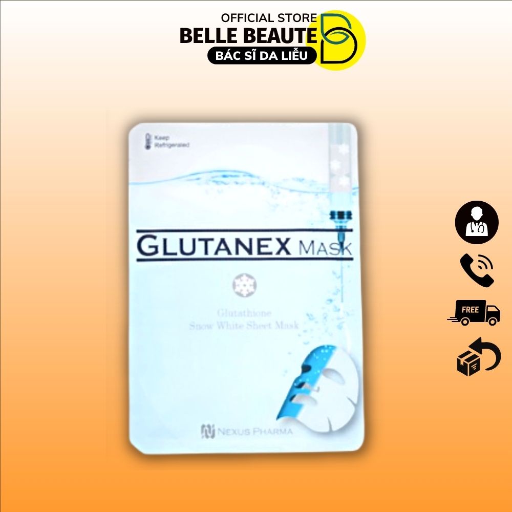 Mặt nạ dưỡng trắng, giảm nám, trẻ hoá, săn chắc da Nexus Pharma Glutanex Mask