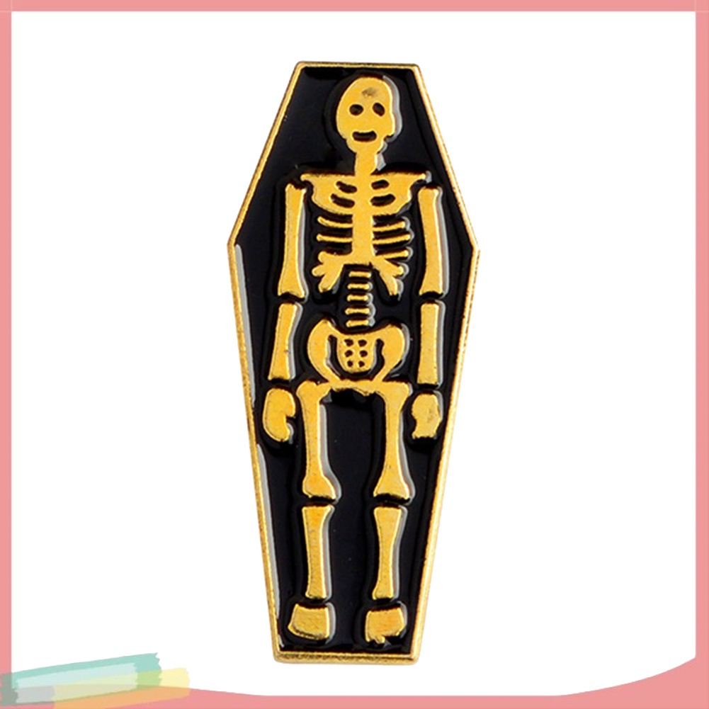 Ghim cài áo denim hình chủ đề ma Halloween