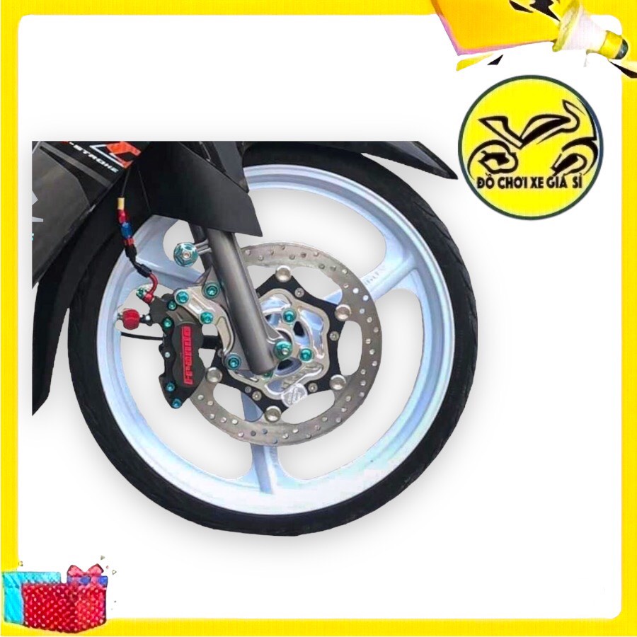 Pát trước Sirius/Ex 2010 đĩa 260/267mm xài heo Adelin 4Pis. Pad heo dầu