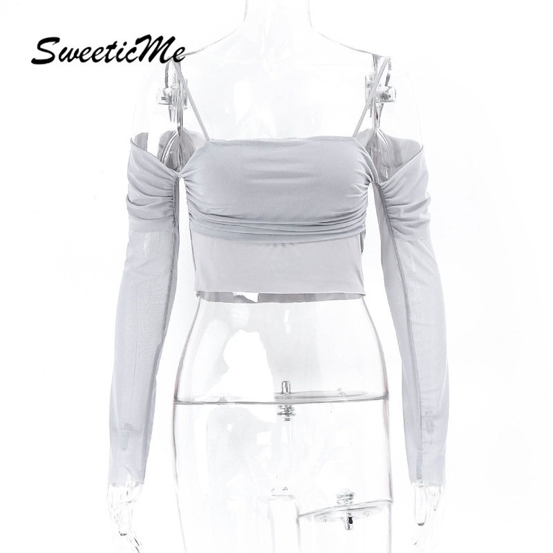 Áo Thun Tay Dài Dáng Ôm Màu Trơn Thời Trang Dành Cho Nữ