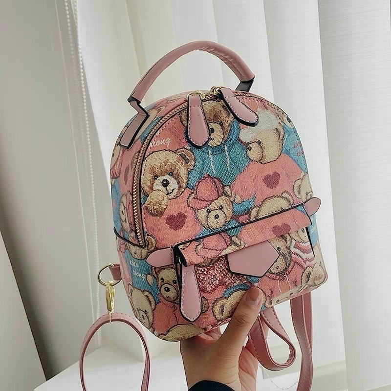 Balo Gấu Màu Hồng size to 40cm Để Vừa Sách Vở Hình Ngộ Nghĩnh Dễ Thương