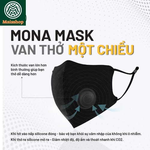 Khẩu trang Mona Mask N99 có van 1 chiếc
