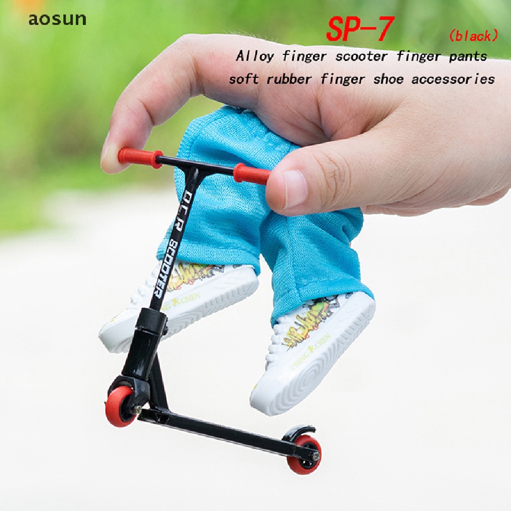 Aosun Bộ Ván Trượt Ngón Tay Mini Kèm Quần Và Giày Đồ Chơi Quà Tặng EN