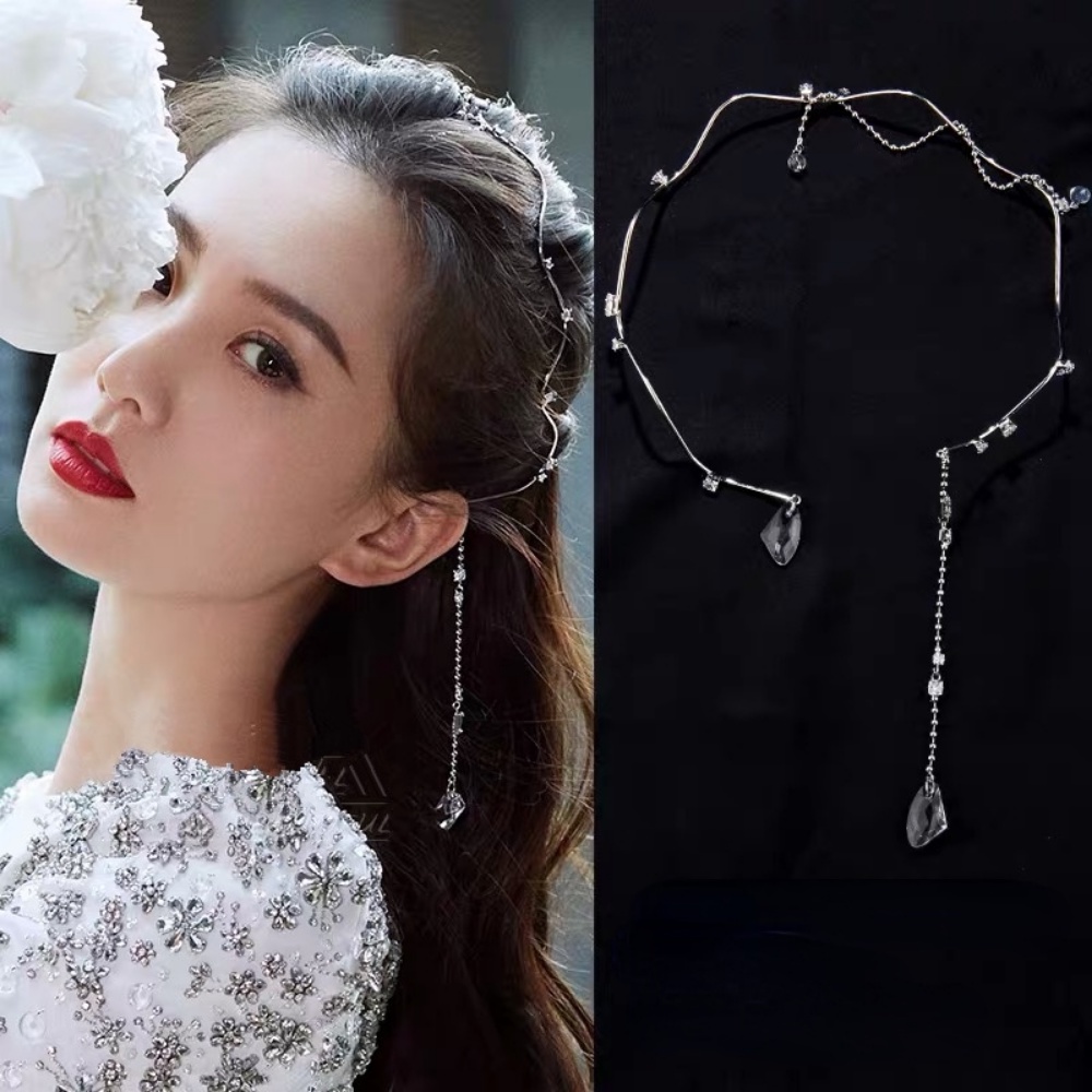 Cài Tóc Tua Rua Đính Hạt Ngọc Trai Và Hoa Thanh Lịch Phong Cách Hàn Quốc Cho Nữ