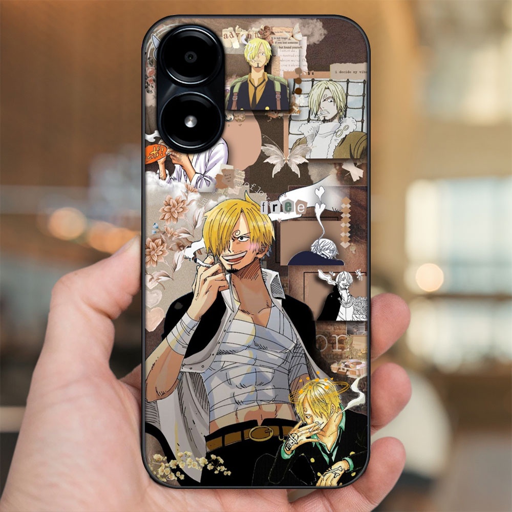 Ốp lưng Vivo Y02s viền đen in hình Sanji One Piece Đảo Hải Tặc