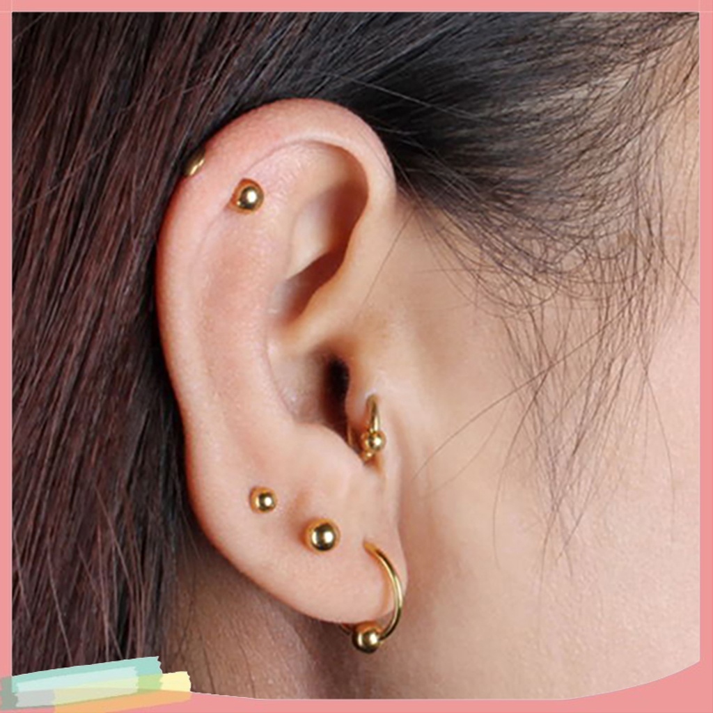 Bông tai xỏ quả cầu thép thời trang độc đáo dành cho nữ