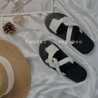 Dép nữ [M35] Dép lê quai đan chéo màu trắng