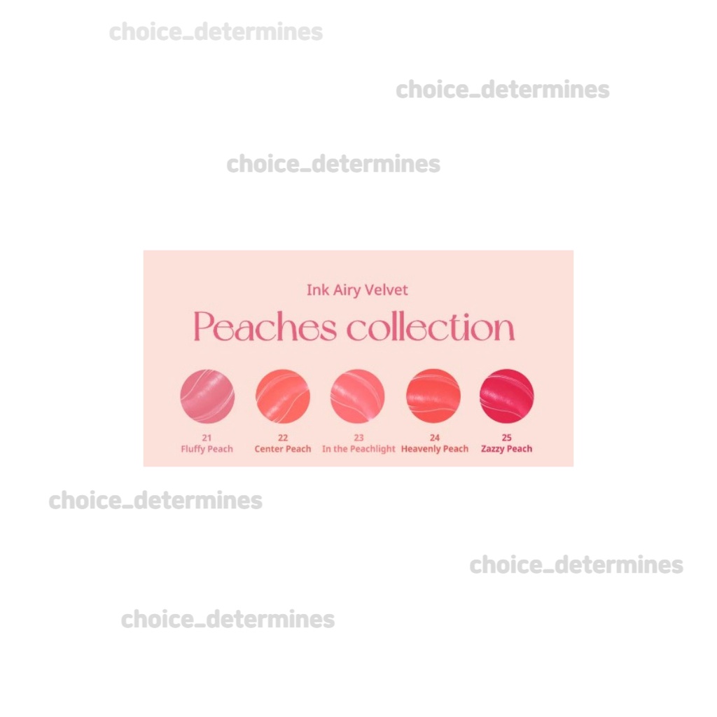 Peripera Đào Bộ Sưu Tập Mực AIRY VELVET 4g #21~#25