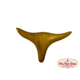 Dụng cụ massage day ấn huyệt hình đầu trâu bằng gỗ thơm Bách - Xanh loại 1